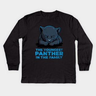 Youngest panther in the family Kids Long Sleeve T-Shirt